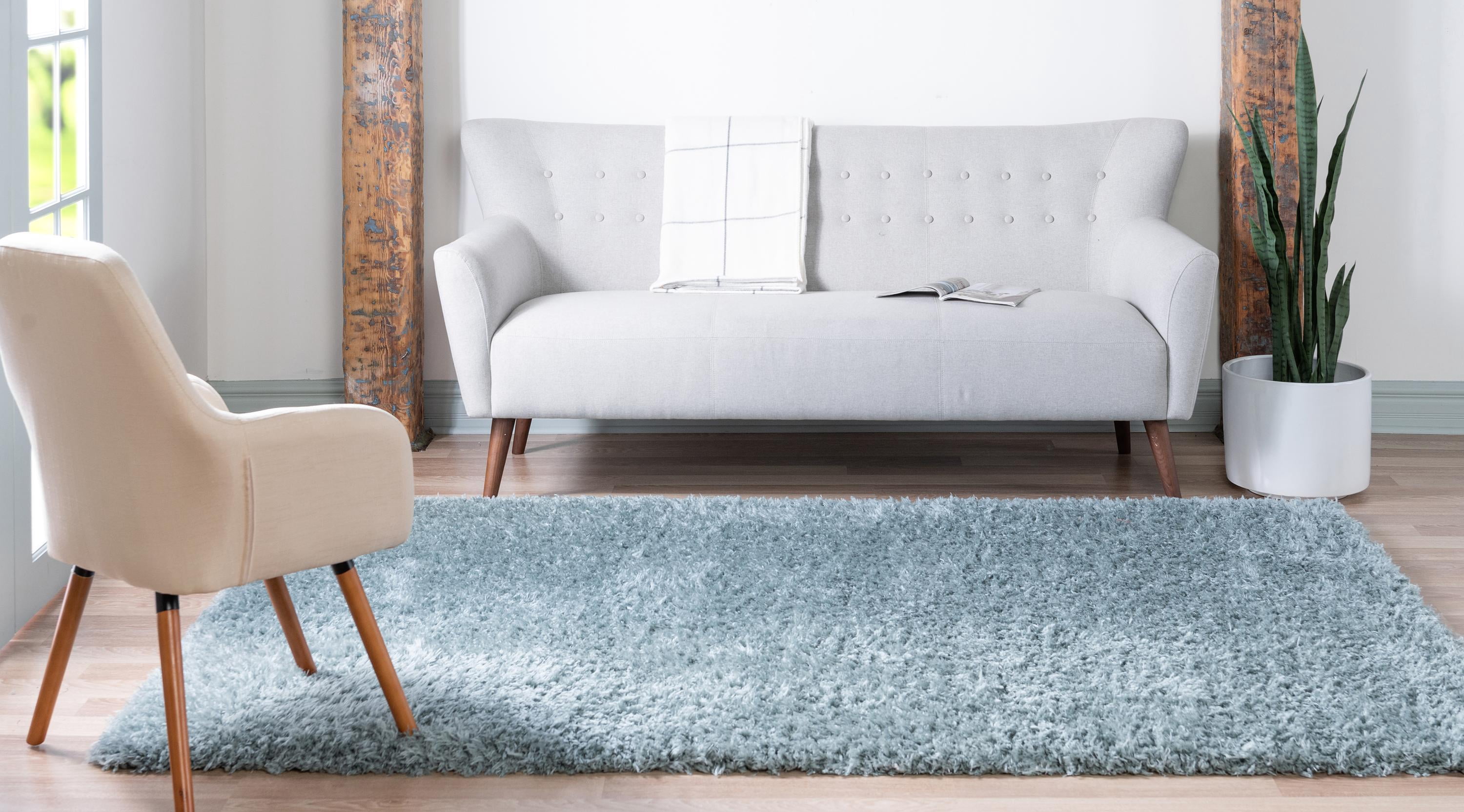 Unique Loom Marilyn Monroe Opulence Shag Collection Area Rug - (5' 1" x 8' Rectangle Niagara)