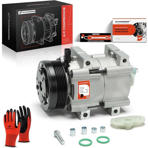 A-Premium AC Compressor with Clutch Compatible with Ford Mustang 2007-2010 V6 4.0L