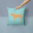 thumbnail image 2 of Carolines Treasures BB3770PW1414 Dogue de Bordeaux Checkerboard Blue Fabric Decorative Pillow, 2 of 4