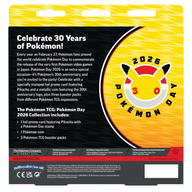 ポケモンカードゲーム 2026 Pokémon Day コレクション2セット Pokemon TCG: Pokemon Day 2026 Collections 2-Pack - Walmart.com