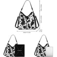thumbnail image 2 of Sunyuer Handbags Women Fashion Leopard Cow Pattern Shoulder & Crossbody Purse Top Handle Satchel Purses Synthetic Leather Wallet, 2 of 5