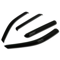 DNA Motoring WVS-064 For 2005 to 2010 Jeep Grand Cherokee WK 4pcs Window Vent Visor Deflector Rain Guard (Dark Smoke) 06 07 08 09