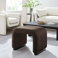 thumbnail image 3 of Modway Tabouret Cascade en Velours Performance Koda Noir Chocolat Brun, 3 of 10