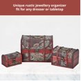 thumbnail image 2 of Shop LC Doorbuster Set of 3 Paisley Pattern Faux Leather Treasure Chest Storage Box Birthday Gifts, 2 of 9