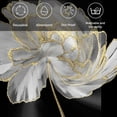 thumbnail image 5 of Flower Black Cloth Napkins, Gold White Abstract Floral Aesthetic Washable and Reusable Dinner Napkins Set of 4, Table Napkin for Kitchen Party Birthday Wedding Hotel Housewarming 20"x20", 5 of 8