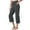 Dark Gray, variant on FYEGRE Women's Casual Bottoms Women's High Waist Cropped Casual Pants for Daily Wear Yoga Comfort and Summer Style with Soft Stretch Fabric Ideal Red XL