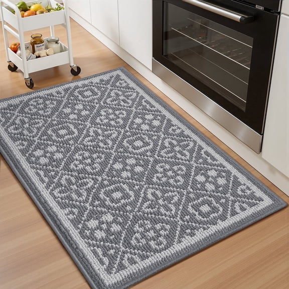 SIXHOME Polka Dot 20"x47" Kitchen Mat Non Slip Washable Kitchen Rug Soft Cushioned Floor Mat for Sink Laundry Entryway Indoor Beige
