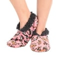 thumbnail image 3 of Women’s Fuzzy Slipper Socks with Grippers – Soft Microfiber Outer, Cozy Fleece Lined Indoor House Socks (Cat Nap S/m), 3 of 6