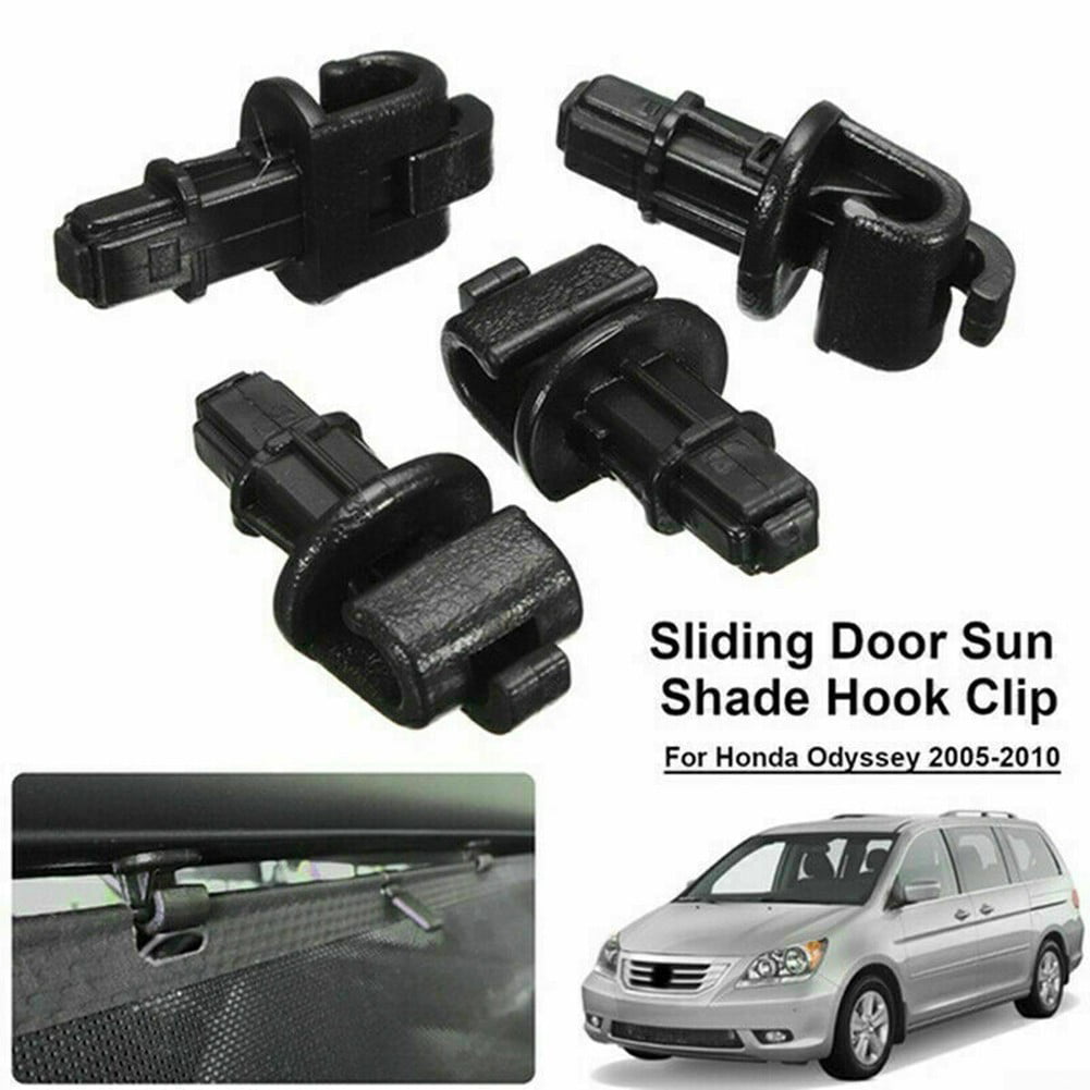 Fits Honda Odyssey 2005-2010 Sliding Door Black Pair 2 Sun Shade Hook Clip Kit 