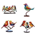 thumbnail image 4 of Wosthever Adornos de pájaros en rama decoración del hogar con estilo único Adornos de escritorio de pájaros en rama opción de regalo Decoración del hogar 5 pájaros, 4 of 6