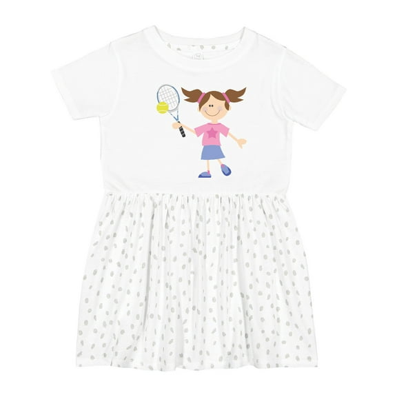 Inktastic Tennis Girl Girls Toddler Dress