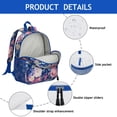 thumbnail image 4 of Pioneer Flower Backpack Backpack for School,Cute School Bag,Schoolbag with Adjustable Shoulder Straps & Padded Back,13.8"x11.4"x6", 4 of 6