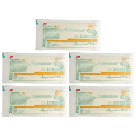 3M 3591 Tegaderm with Pad 3 1/2" X 10" (1 3/4" X 8" Pad) - Pack of 5