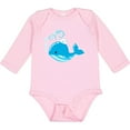 thumbnail image 3 of Inktastic Cute Blue Whale in Nautical Hat Boys or Girls Long Sleeve Baby Bodysuit, 3 of 5