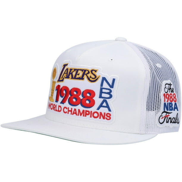 Mitchell Ness Los Angeles Lakers Mitchell Ness 1988 Nba Finals Throwback Champs Snapback Hat White Walmart Com Walmart Com