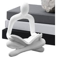 thumbnail image 6 of Reading Woman Statue for Home Decor, Contemplative Female Figurine, Resin Abstract Sculpture, Modern Bookshelf Ornament, Thoughtful Gift for Book Lovers, 6 of 6