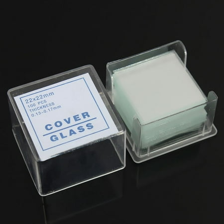 

100pcs Transparent Slides Coverslips Coverslides 22x22mm For Microscope