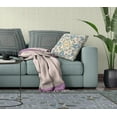 thumbnail image 5 of HomeRoots 417176 5 x 20 x 20 in. Off White & Blue Zippered Suede Geometric Throw Pillow, 5 of 5