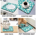thumbnail image 4 of Washable Rubber Daisy Cute Floral Dish Drying Mats for Kitchen Counter Home Large Coffee Bar Pad Accessories and Decor for Utensils Stemware 16''x18'', 4 of 7