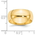 thumbnail image 7 of 14K Yellow Gold 8mm Half-Round Wedding Band Ring Size 11, 7 of 7