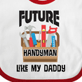 thumbnail image 4 of Inktastic Future Handyman Like Daddy Boys Baby Bib, 4 of 4