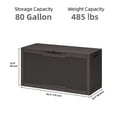 thumbnail image 5 of Uforic 80 Gallon Resin Deck Box,Outdoor Storage Box with Lockable lid for Patio Furniture, Waterproof,Dark Brown, 5 of 8