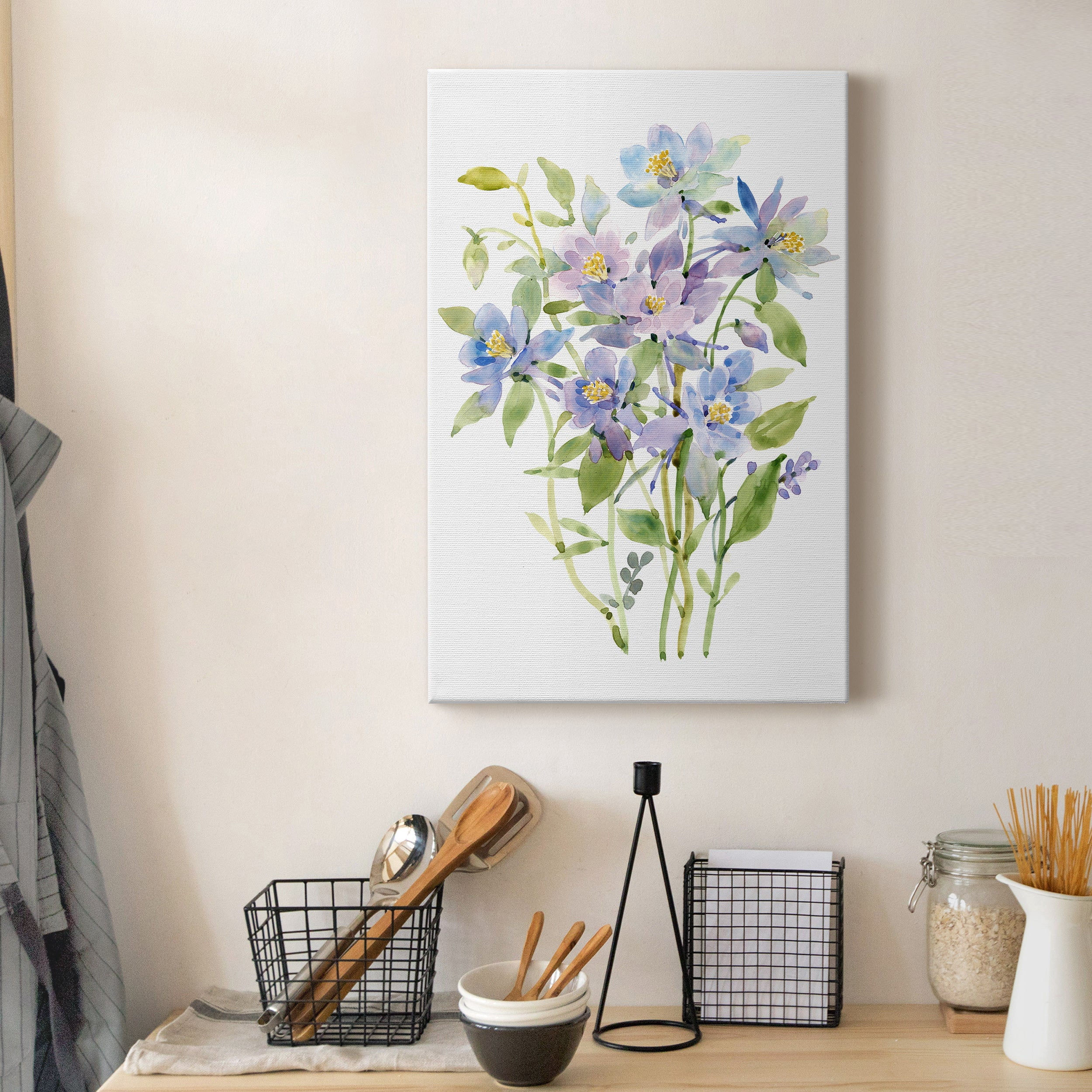 Columbine Spray II Premium Gallery Wrapped Canvas - Ready to Hang