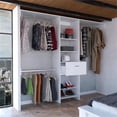 thumbnail image 3 of TUHOME Manchester 250 Système de Garde-Robe - Couleur Blanc - Bois d'Ingénierie, 3 of 9