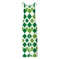 thumbnail image 4 of QATAINLAV Wide Leg Linen Jumpsuits for Women St Patricks Day Outfits Funny Graphic Spaghetti Strap Rompers One Piece Pants with Pockets Green XL Purses for Women Clearance, 4 of 6