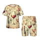 thumbnail image 1 of Balery Wine Conjunto de Pijama Infantil de Manga Corta con Estampado – Ropa de Dormir de Algodón Suave-Medium, 1 of 6