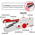 thumbnail image 2 of ZHAOCHENG Máquina de coser de mano, minimáquina de coser portátil inalámbrica, herramienta eléctrica de reparación de puntadas para telas, bricolaje, mascotas, ropa para niños, cortinas, viajes, 2 of 4