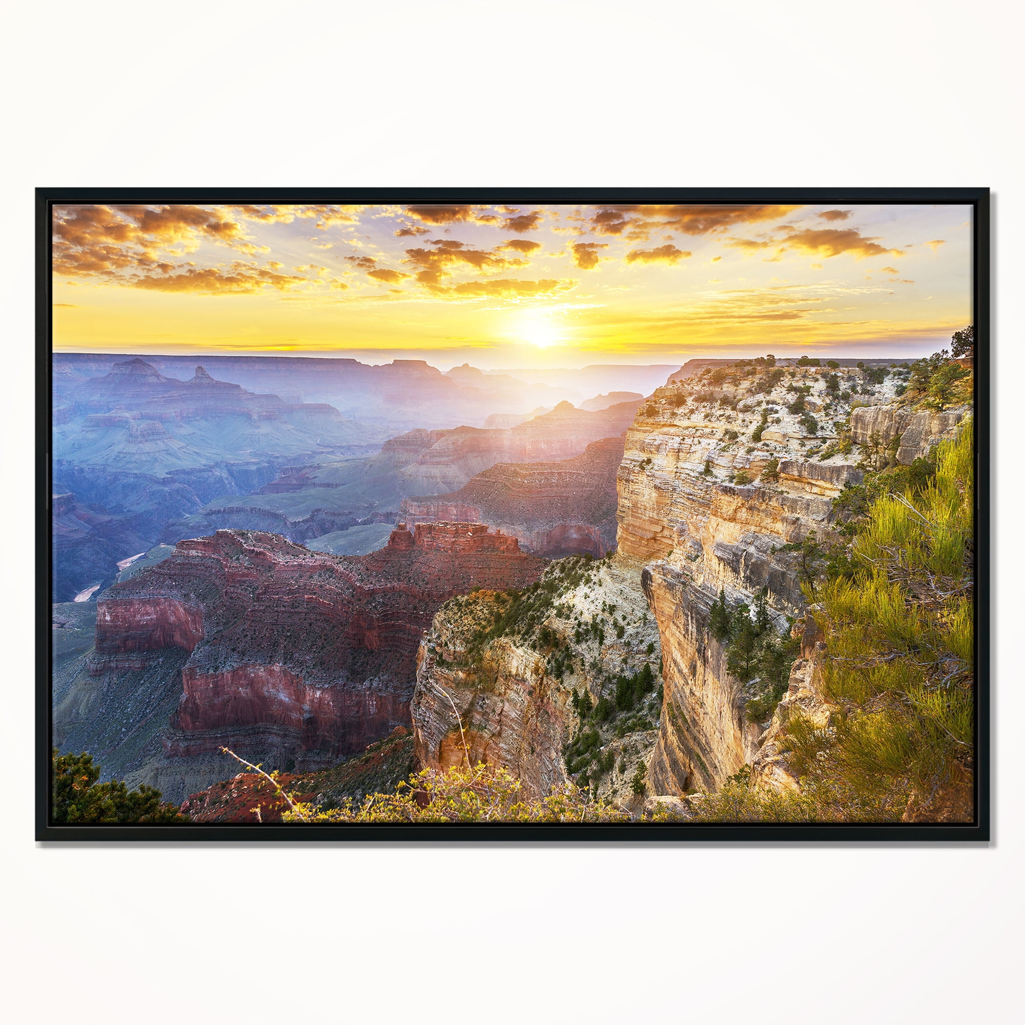 Designart ' Grand Canyon Landscape ' Photography Framed Canvas Art Print