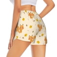 thumbnail image 4 of Picia Squirrel And Leaves Pattern Women's 2 in 1 Athletic Running Shorts High Waisted Workout Casual Gym Sweat Shorts with Comfy Liner Zipper Pockets-X-Large, 4 of 9