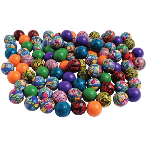 BOUNCY BALL ASSORTMENT/35 MM 100 PIECES, SOLD BY 3 BAGS