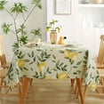 thumbnail image 2 of 2PCS Lemon Leaves Printed Rectangle Tablecloth for Holiday Party Decor Washable Summer Lemon Waterproof Table Cloths Home Decorations, 2 of 6