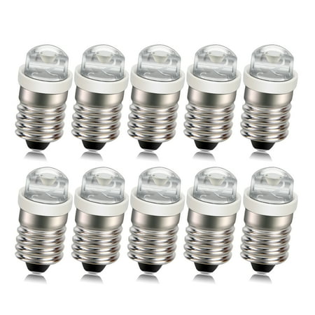 Ruiandsion E10 LED Bulb Screw Base Lamp Flashlight Torch 110V 100LM Red Pack of 10