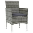 thumbnail image 4 of vidaXL 8 Piece Garden Lounge Set with Cushions Poly Rattan Grey, 4 of 5