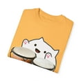 thumbnail image 3 of Funny Bongo Cat Cute Musical Instrument Kitten Meme Cartoon Unisex Garment-Dyed T-shirt, 3 of 4