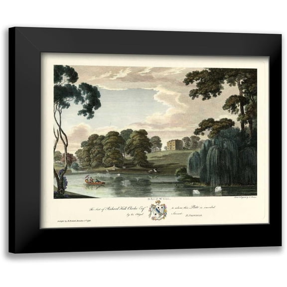 Polwhele, Richard 14x12 Black Modern Framed Museum Art Print Titled - Birdwell Estate