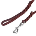 thumbnail image 2 of Correa de plomo para perro, cuerda de seguridad, piel de vaca y cinturón de cuero para caminar, correr y entrenar (1,2 m), 2 of 12
