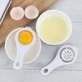 thumbnail image 2 of White Egg Yolk Separator Tool Easy Cooking White Sieve Plastic Kitchen Gadget I2F6, 2 of 9