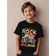 thumbnail image 1 of Ready to Rock First Grade T-Shirt for Boys & Girls - Fun Summer Casual Round Neck Tee with Vibrant Cartoon Monster Graphic, Lightweight Breathable Fabric for School & outdoor Play, outdoor Pl, 1 of 6