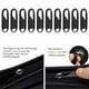 thumbnail image 5 of Paquete de 10 tiradores de cremallera de repuesto, lengüetas de reparación de cremalleras metálicas, cierres rotos, deslizadores de cremallera para equipaje, ropa y chaquetas. Negro, 5 of 8