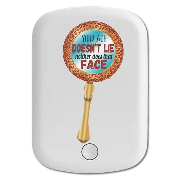 DistinctInk Magnetic Battery Pack, 5000 mAh Wireless Portable Charger with USB-C Cable, Compatible with MagSafe iPhone 14 / 13 / 12 Series - Age Doesn't Lie Neither Does Face