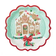 The Pioneer Woman Gingerbread House Disposable Dinner Plates, 11.5", 8 Count