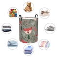 thumbnail image 6 of XMXT Collapsible Laundry Basket, Elk Hollyhock Christmas Graffiti Polyester Waterproof Laundry Hamper, 40L, 6 of 8