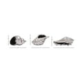 thumbnail image 4 of 7", 7", 5"W Silver Ceramic Shell Shell Sculpture, by DecMode (3 Count), 4 of 21