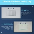 thumbnail image 3 of Amerlife 36" Fluorescent Bathroom Vanity with Sink Combo, Modern Small Single Bathroom Cabinet Set, Includes Luminous Countertop & Sink, Blue, 3 of 6