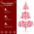 thumbnail image 5 of 7FT Pink Christmas Tree with 1800 PVC Branch Tips, Unlit Artificial Tree with Sturdy Iron Base for Holiday & Party Decor, 5 of 8