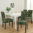 thumbnail image 2 of Set of 4 Vintage Paisley and Bohemian Dining Chair Covers Featuring Colorful Floral Ethnic Retro Decorative Pattern Washable Polyester Stretch Slipcovers Removable Protector for Elegant Dining Room, 2 of 7